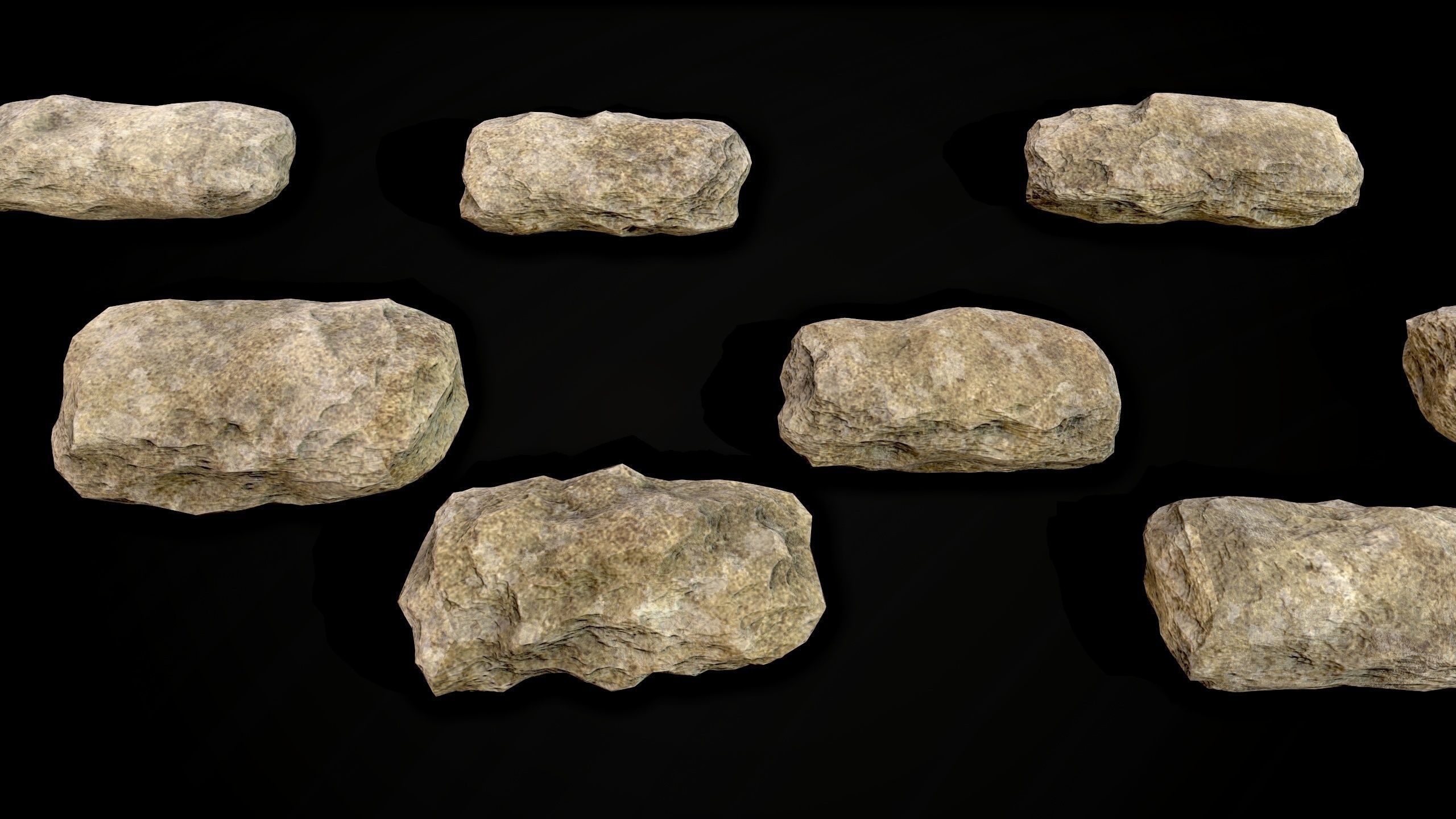 Stones pack Vol 1 Low-poly 3D model_2