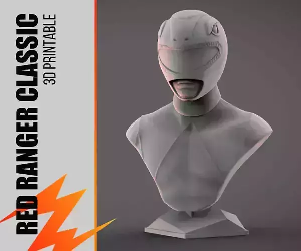 Red Ranger Classic Bust - Fan Art 3D print model