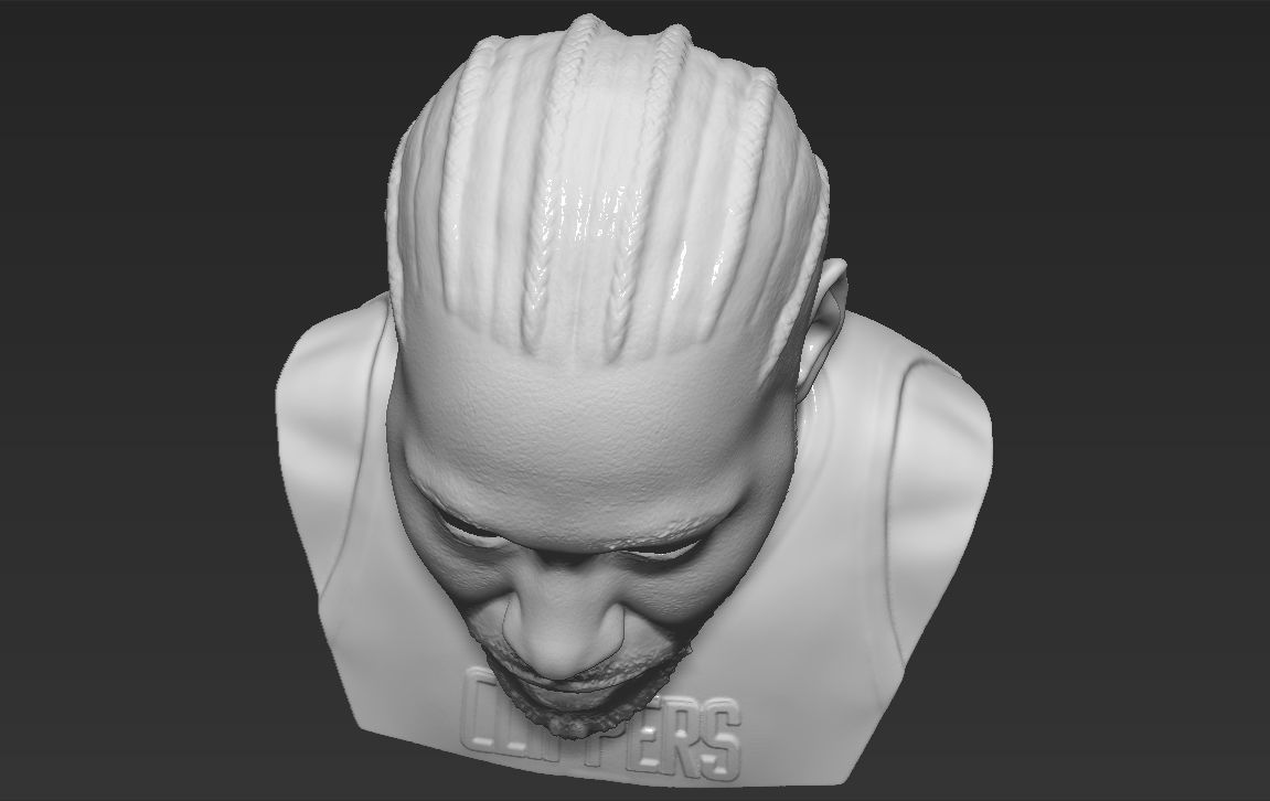 Kawhi Leonard bust 3D printing ready stl obj formats 3D print model_15