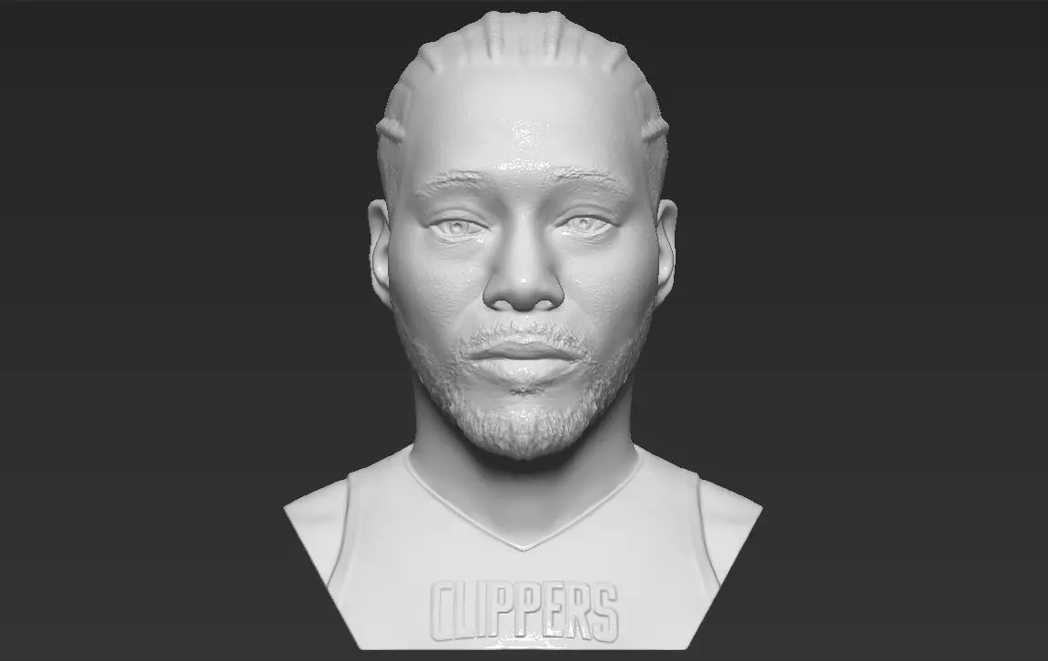 Kawhi Leonard bust 3D printing ready stl obj formats 3D print model_0