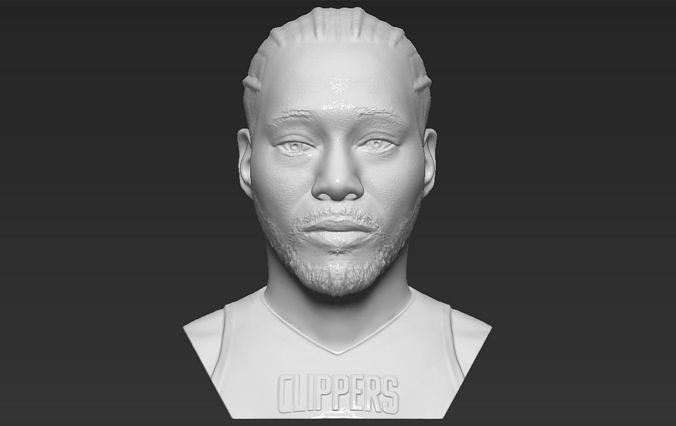 Kawhi Leonard bust 3D printing ready stl obj formats 3D print model