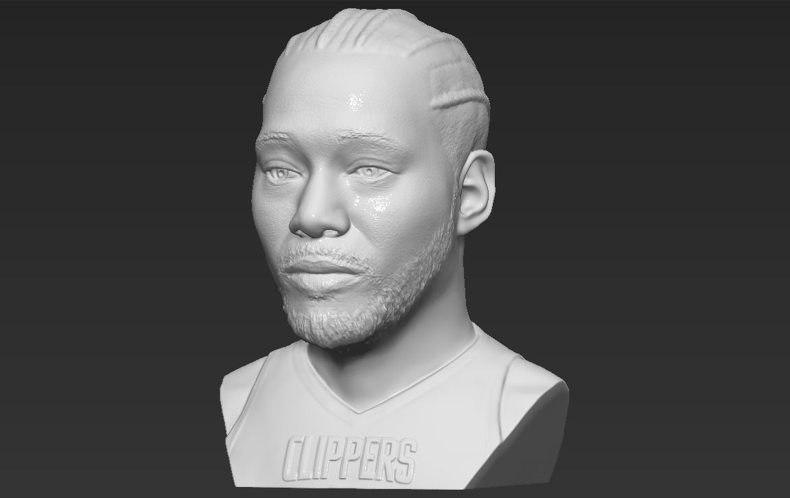 Kawhi Leonard bust 3D printing ready stl obj formats 3D print model_2