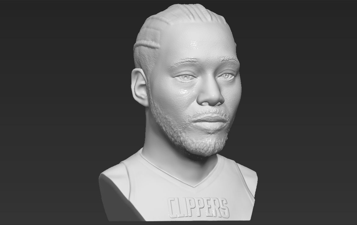Kawhi Leonard bust 3D printing ready stl obj formats 3D print model_11