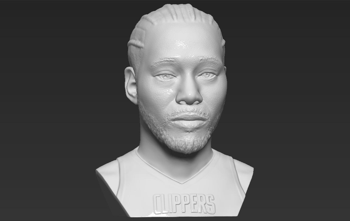 Kawhi Leonard bust 3D printing ready stl obj formats 3D print model_12