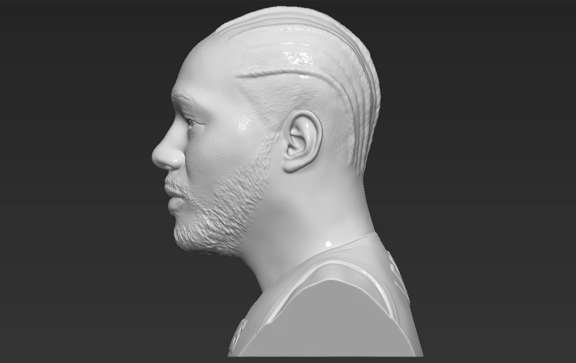 Kawhi Leonard bust 3D printing ready stl obj formats 3D print model_5