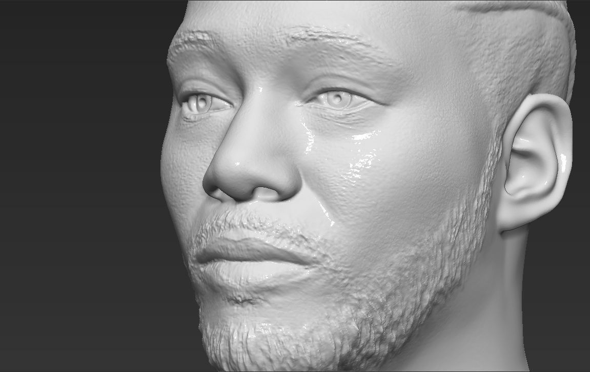 Kawhi Leonard bust 3D printing ready stl obj formats 3D print model_18