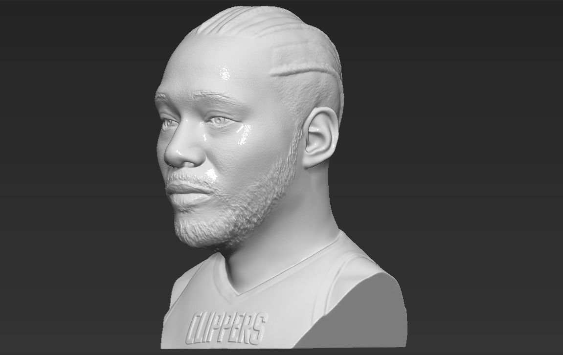 Kawhi Leonard bust 3D printing ready stl obj formats 3D print model_3