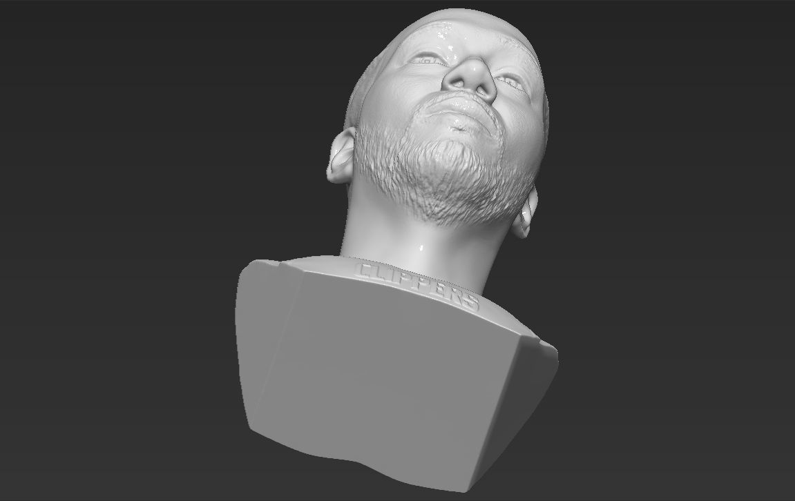 Kawhi Leonard bust 3D printing ready stl obj formats 3D print model_22