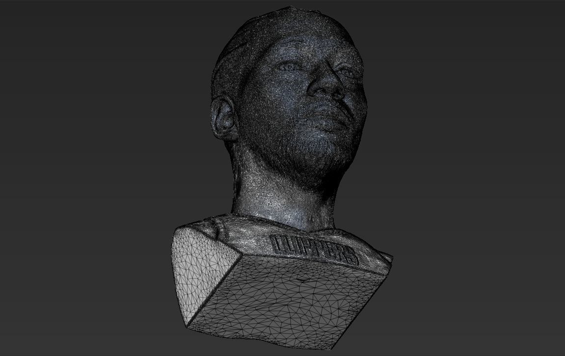 Kawhi Leonard bust 3D printing ready stl obj formats 3D print model_26