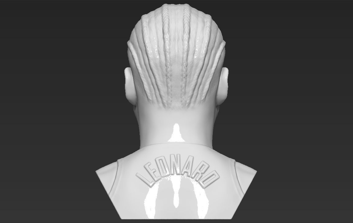 Kawhi Leonard bust 3D printing ready stl obj formats 3D print model_7