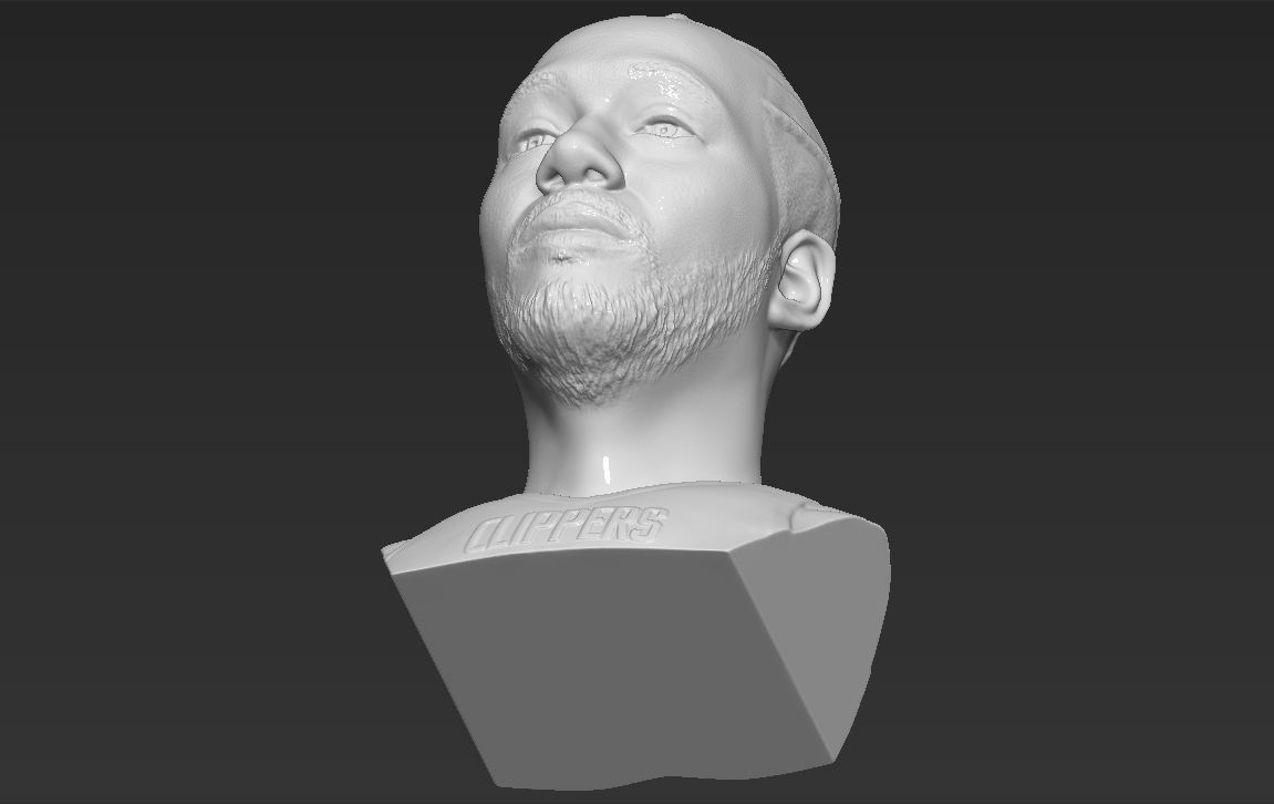 Kawhi Leonard bust 3D printing ready stl obj formats 3D print model_21