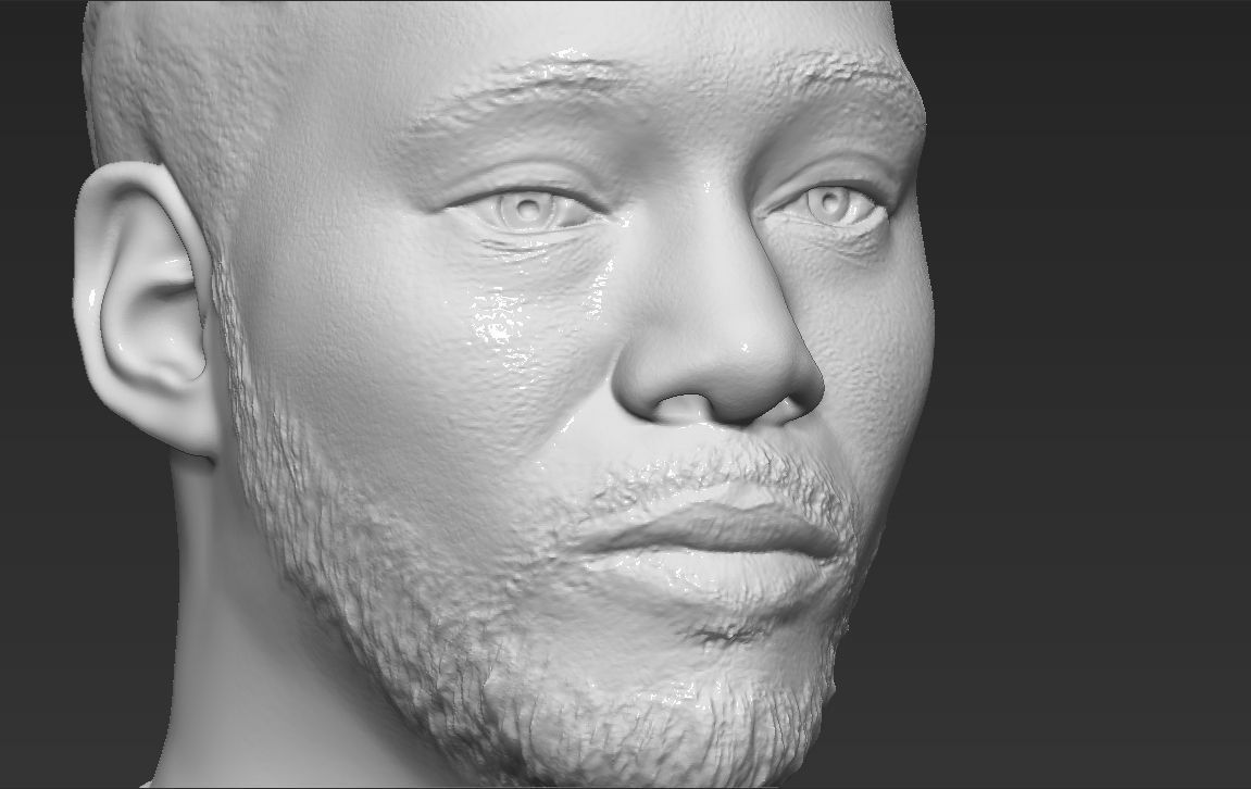 Kawhi Leonard bust 3D printing ready stl obj formats 3D print model_17