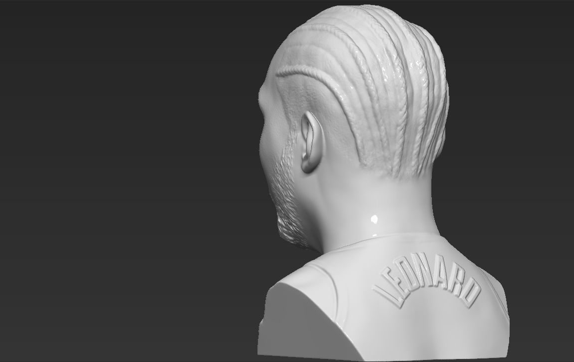 Kawhi Leonard bust 3D printing ready stl obj formats 3D print model_6
