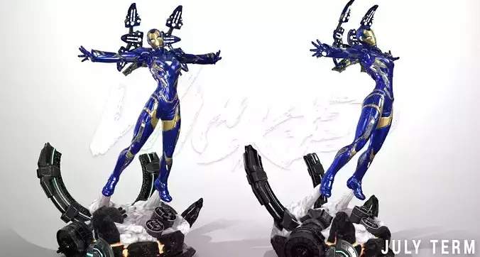 Wicked Marvel Avengers Rescue Pepper Pots 3d Sculpture