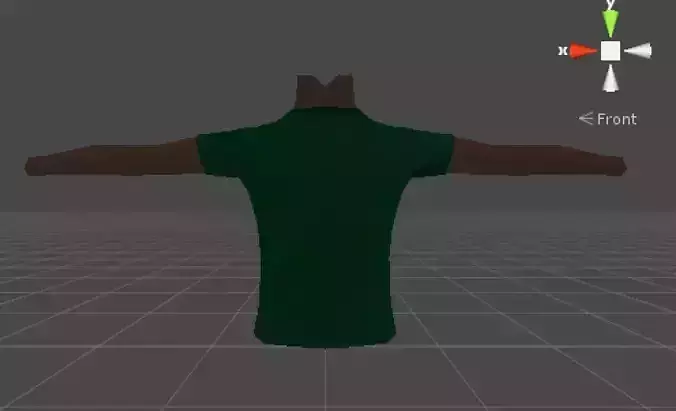 Tshirt and arms Free low-poly 3D model