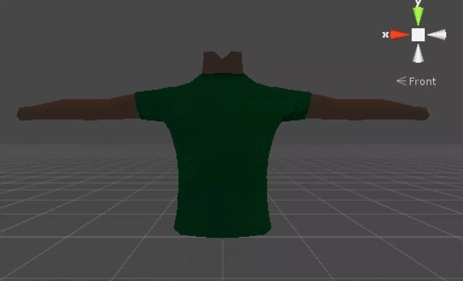 Tshirt and arms Free low-poly 3D model_0