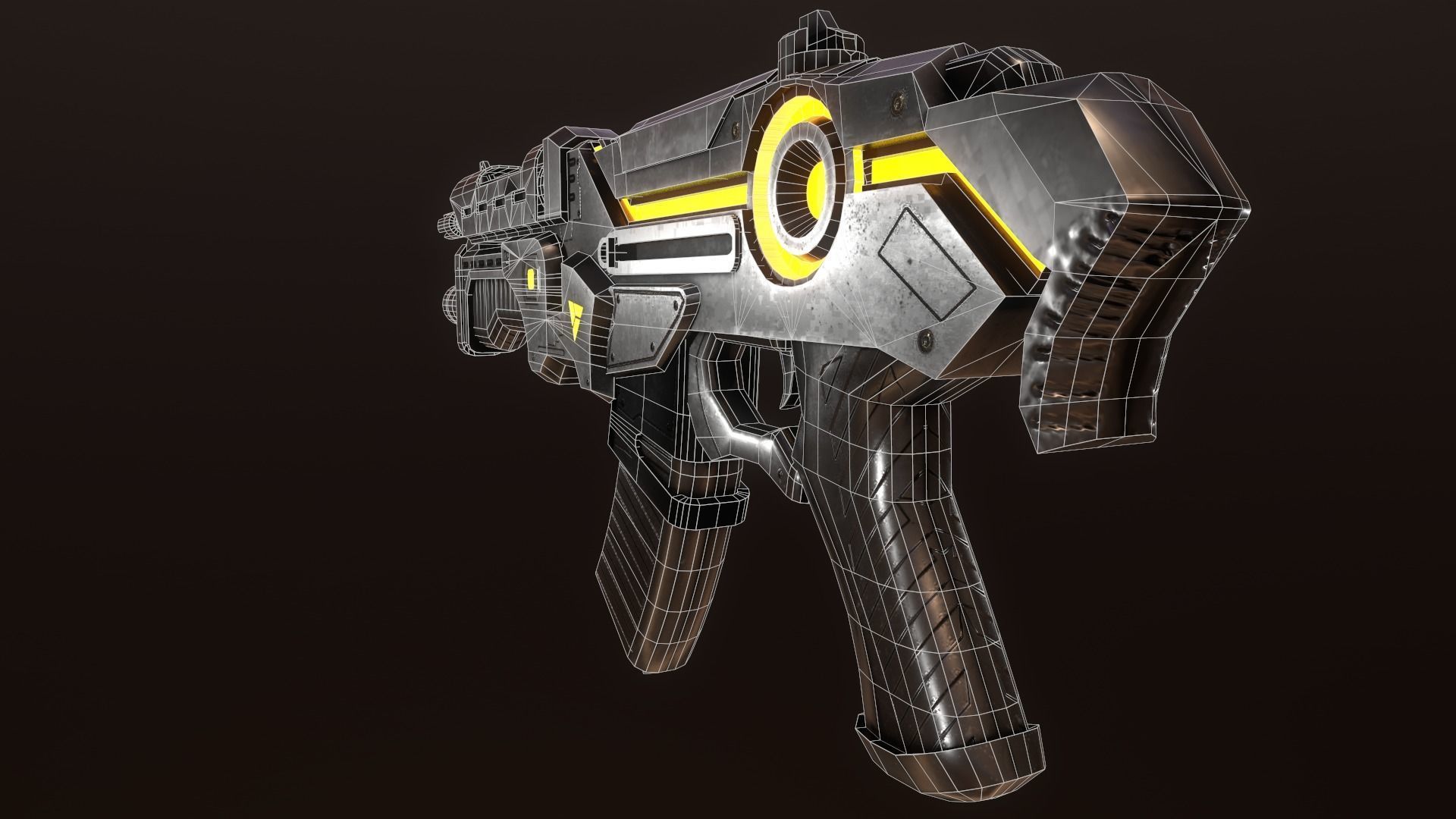 Sci-Fi  Energy Weapon Low-poly 3D model_8