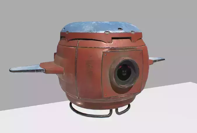 Sci fi camera drone Low-poly 3D model