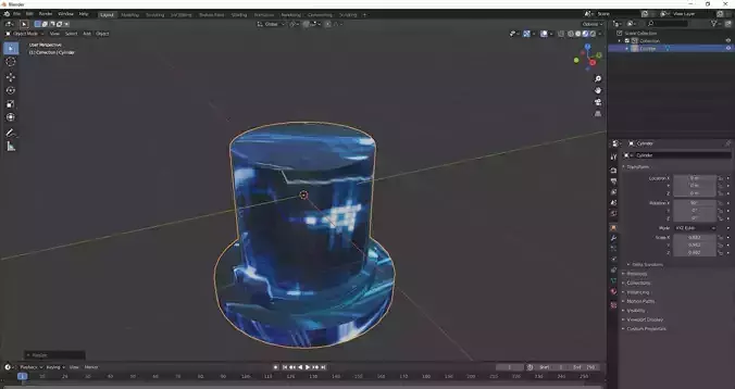 blue tech tophat model read description