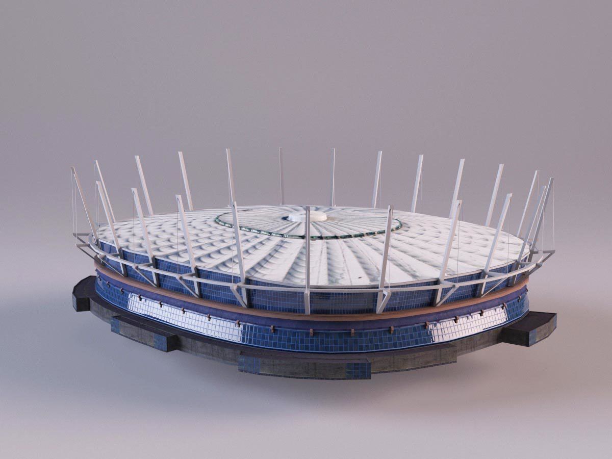 BC-Place Vancouver -  Stadium Low-poly 3D model_4