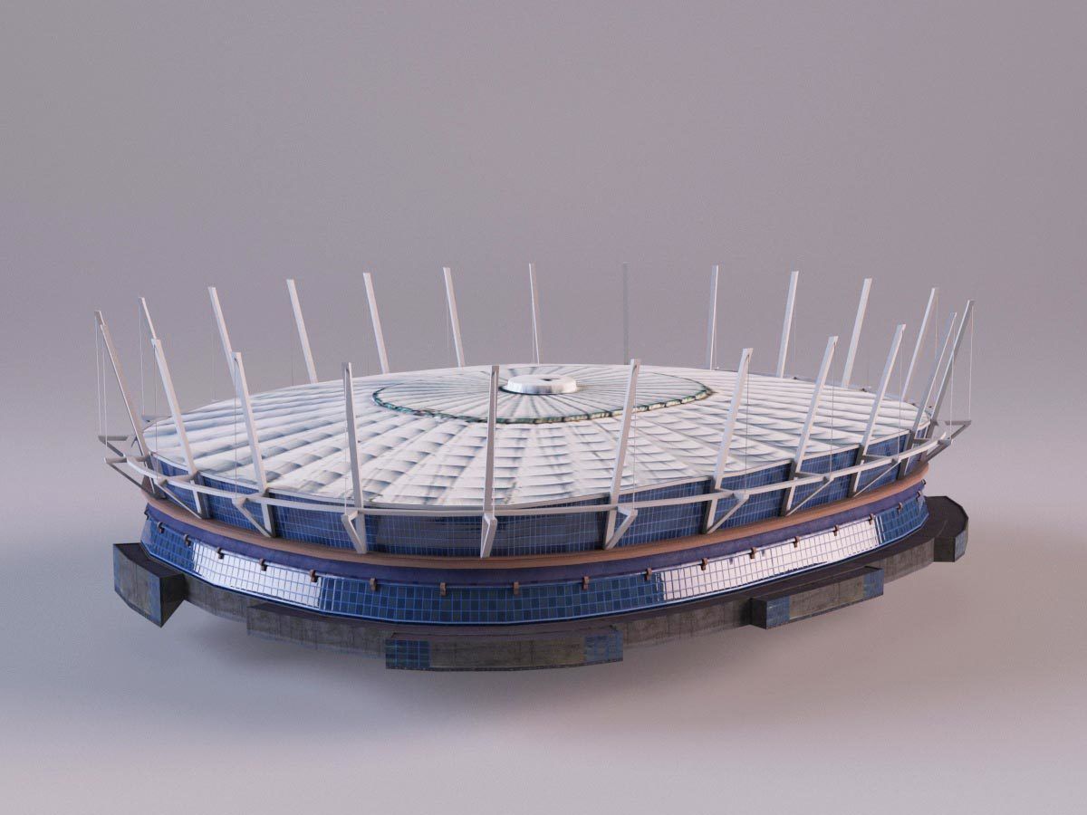 BC-Place Vancouver -  Stadium Low-poly 3D model_3