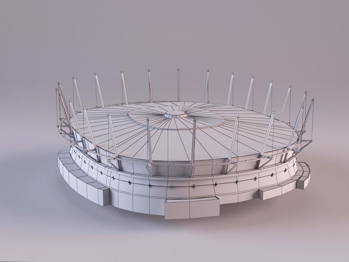 BC-Place Vancouver -  Stadium Low-poly 3D model_8