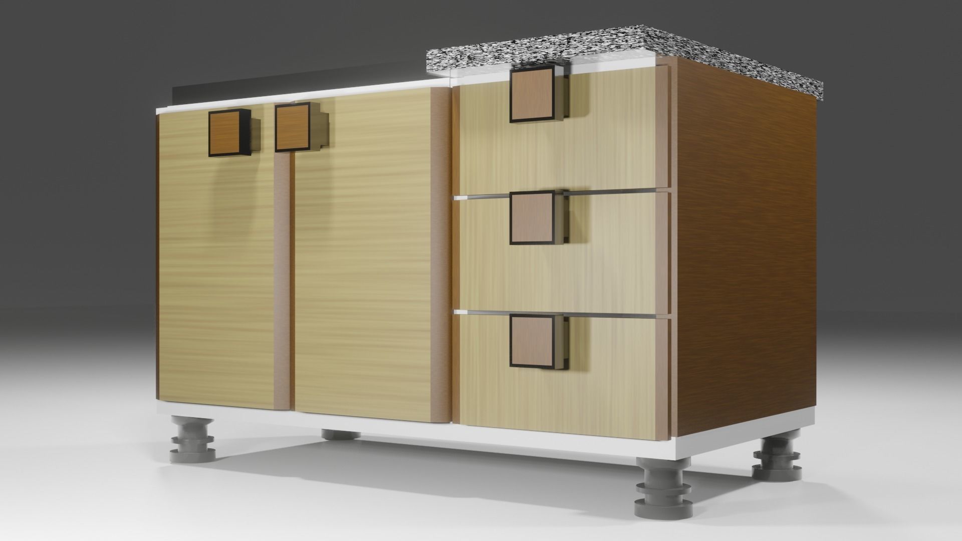 washbasin table Low-poly 3D model_1