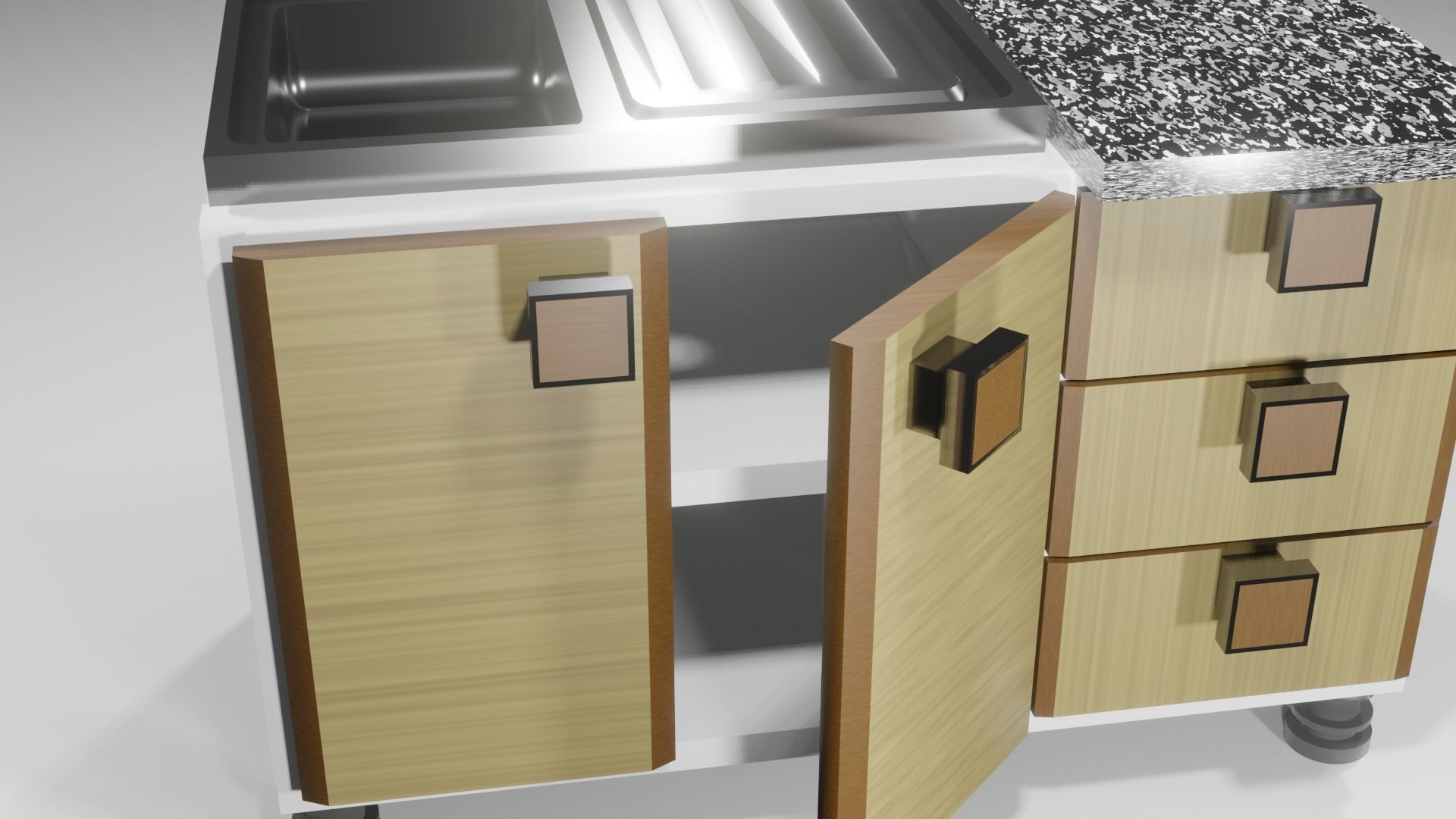 washbasin table Low-poly 3D model_5