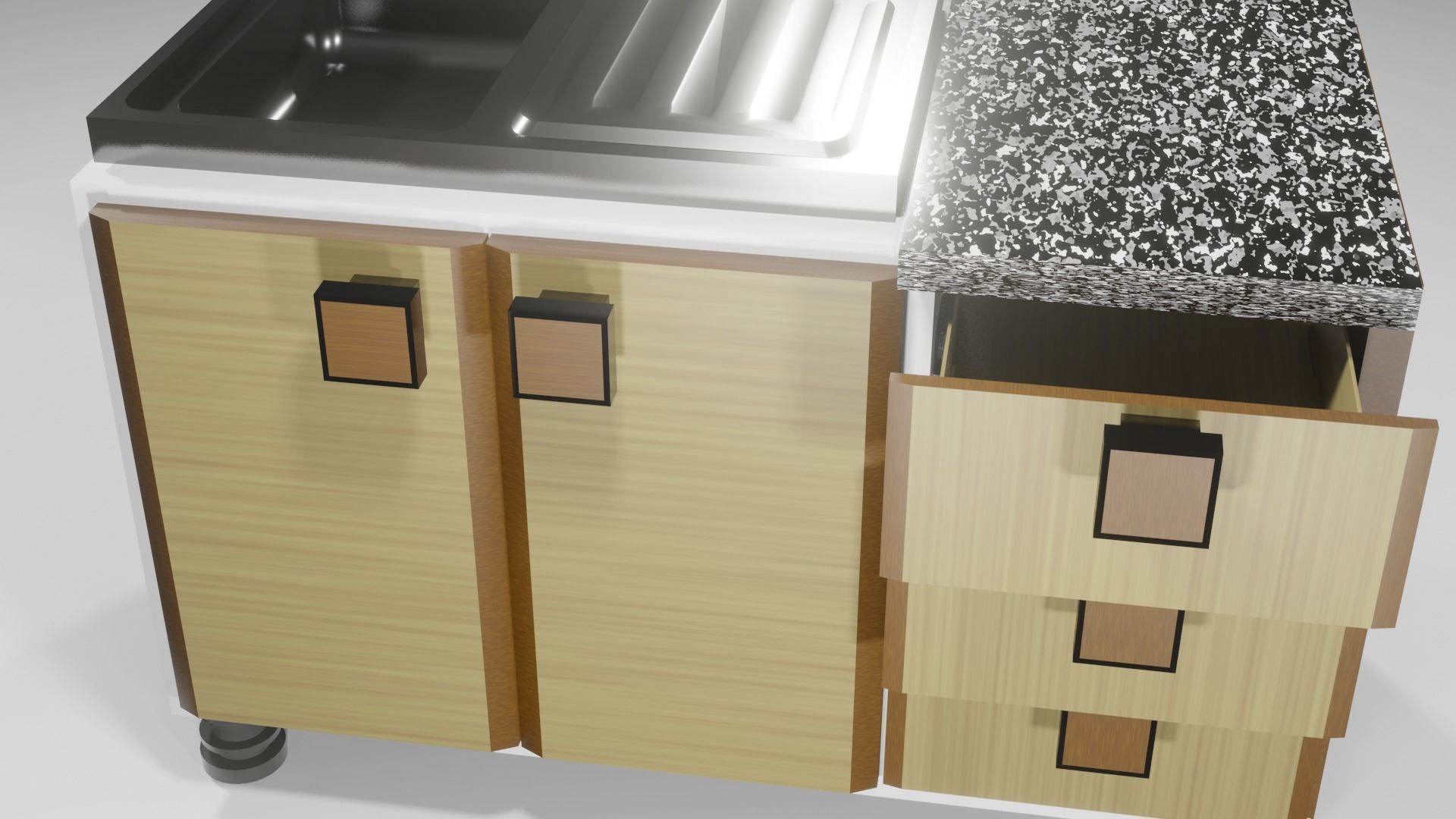 washbasin table Low-poly 3D model_4