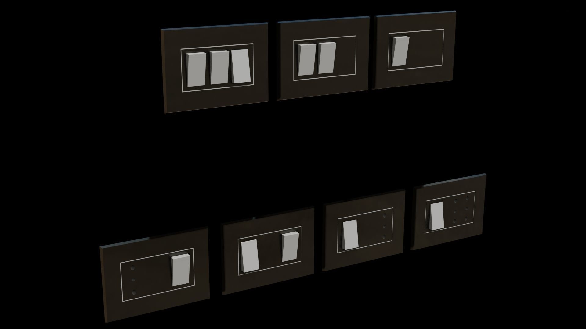 Electric Wall Socket Switch 3D models Low-poly 3D model_15