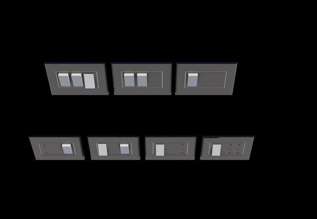 Cooling fan Differential switch Electric Wall 3D Model Collection_13