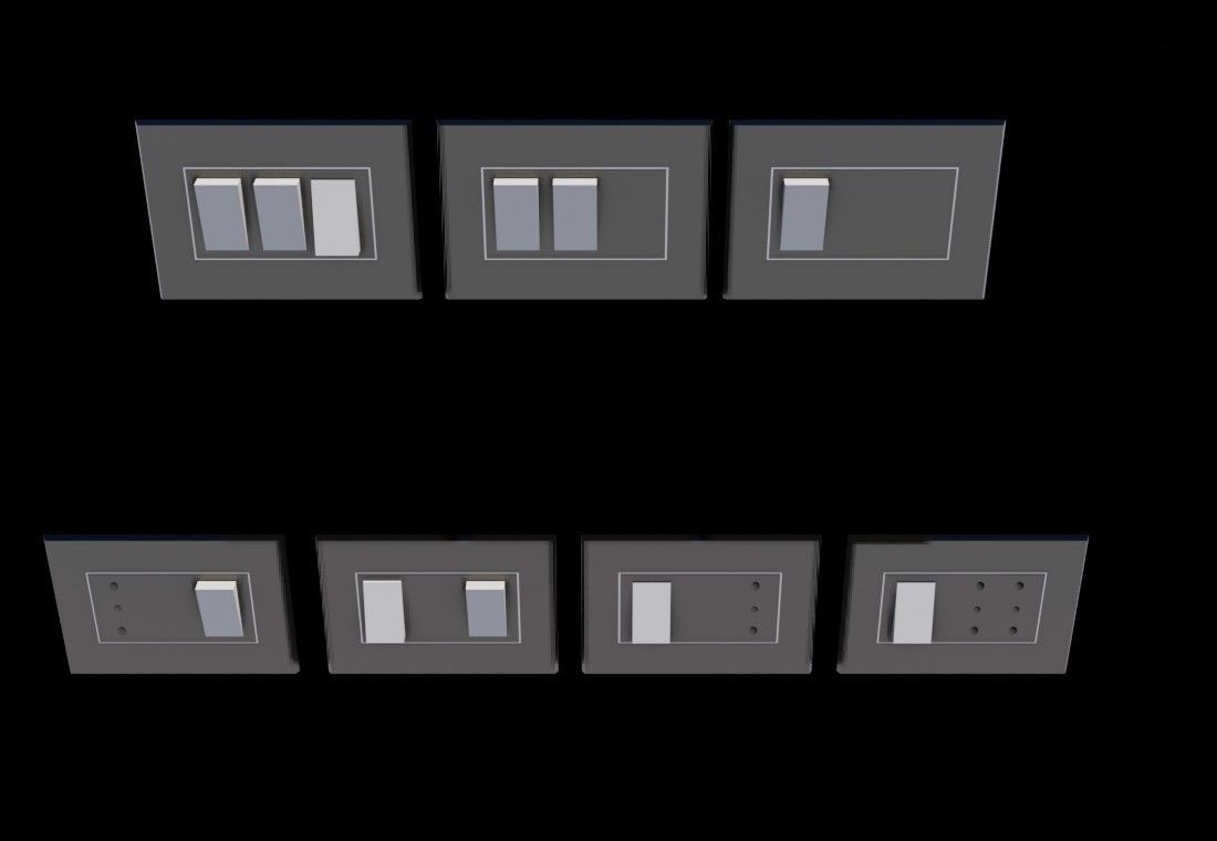 Cooling fan Differential switch Electric Wall 3D Model Collection_20