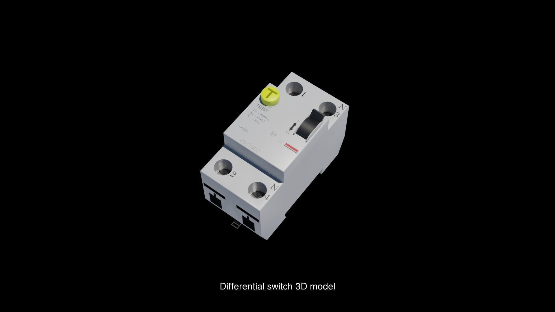 Cooling fan Differential switch Electric Wall 3D Model Collection_3