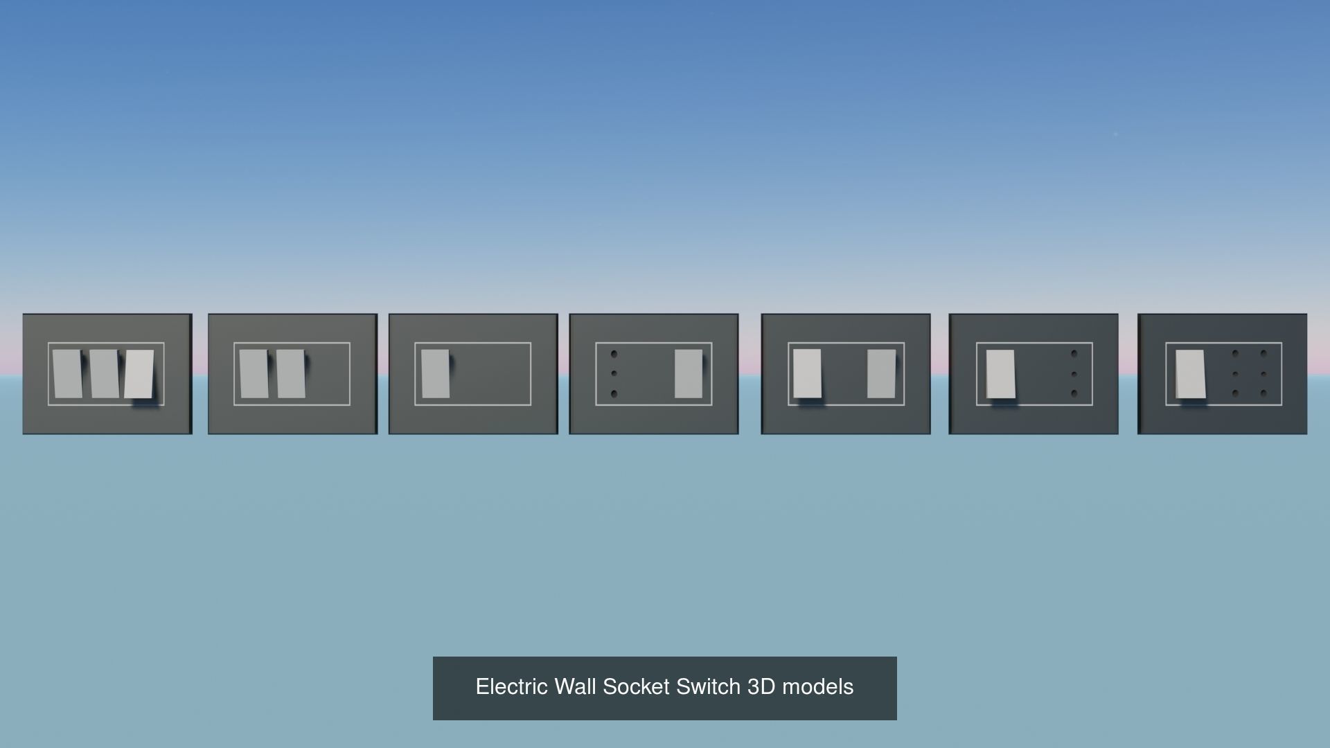 Cooling fan Differential switch Electric Wall 3D Model Collection_4