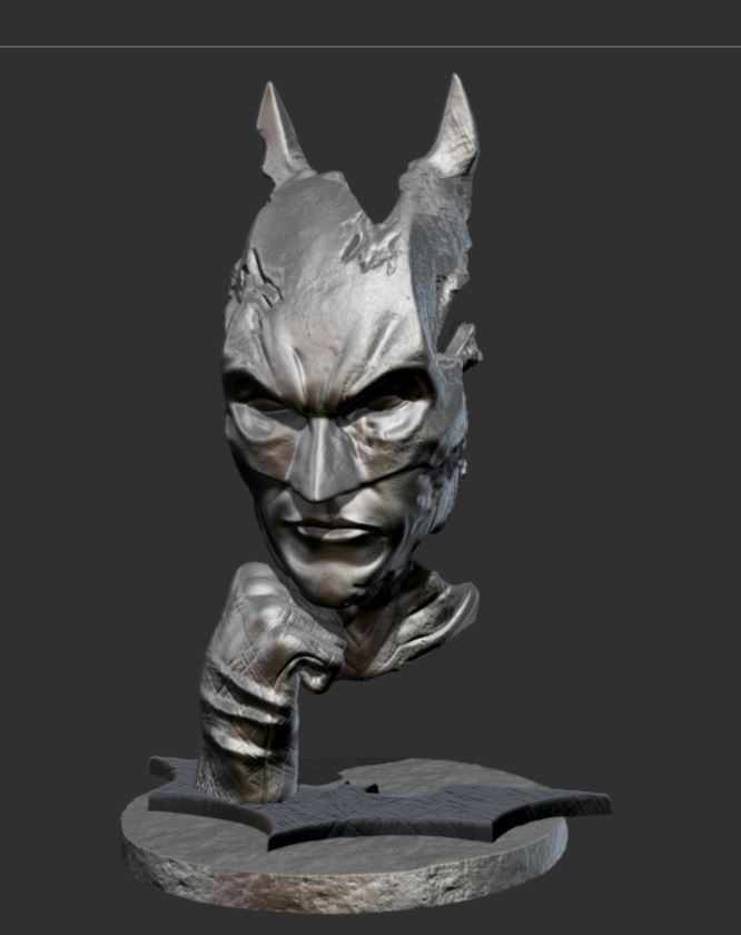 Batman Modern Art Sculpture 3D print model_1