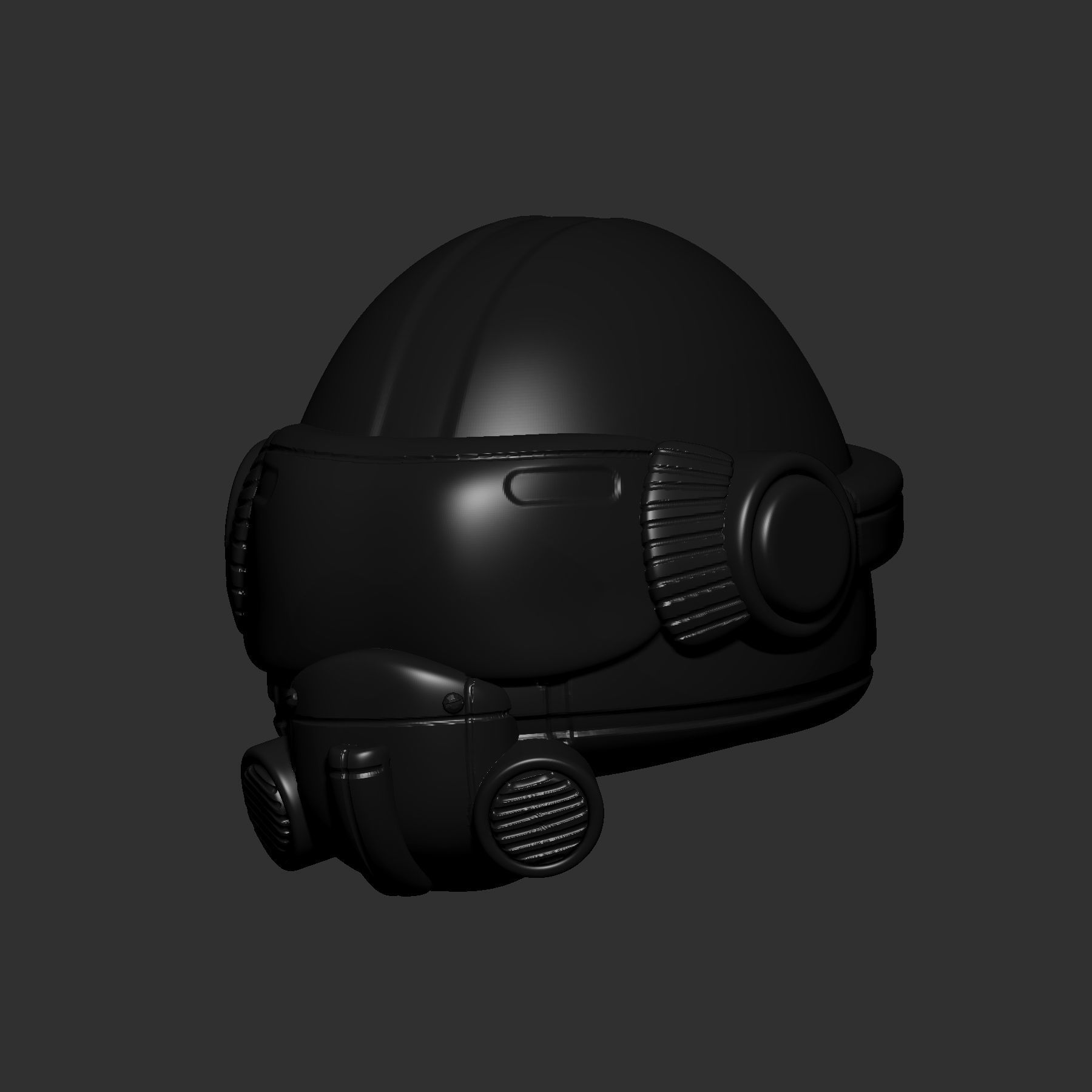 helmet high poly sculpt 3d printable 3D model 3D model_2