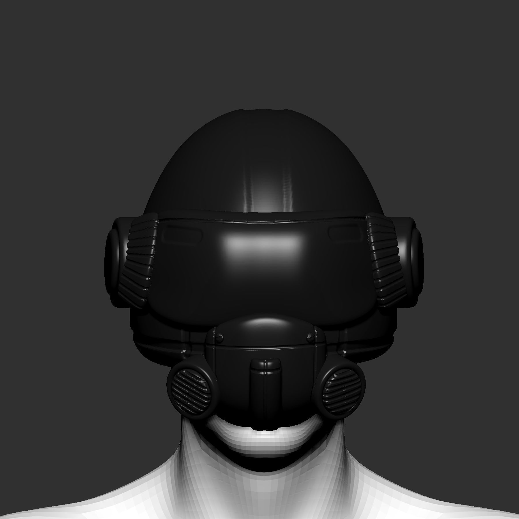 helmet high poly sculpt 3d printable 3D model 3D model_1
