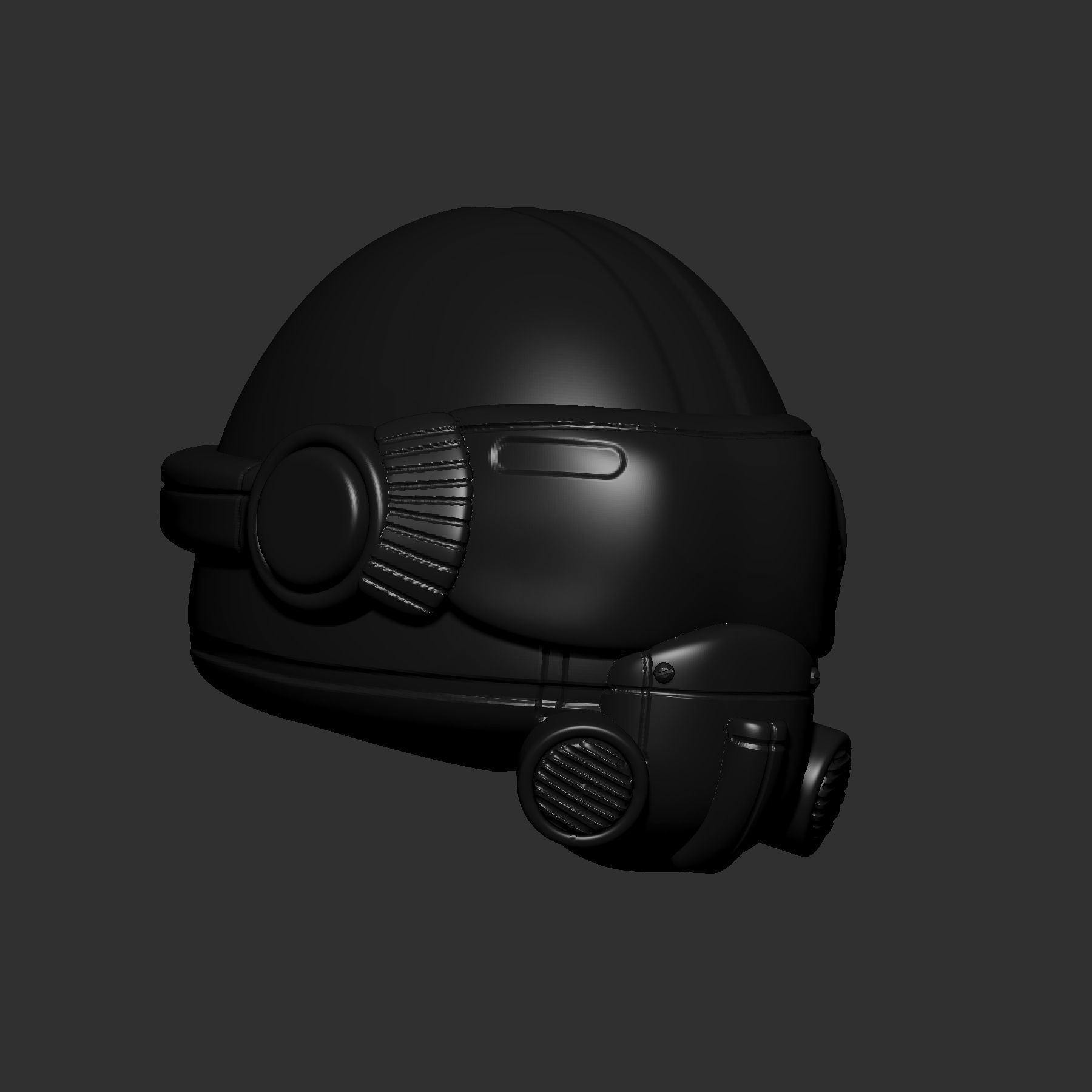 helmet high poly sculpt 3d printable 3D model 3D model_3