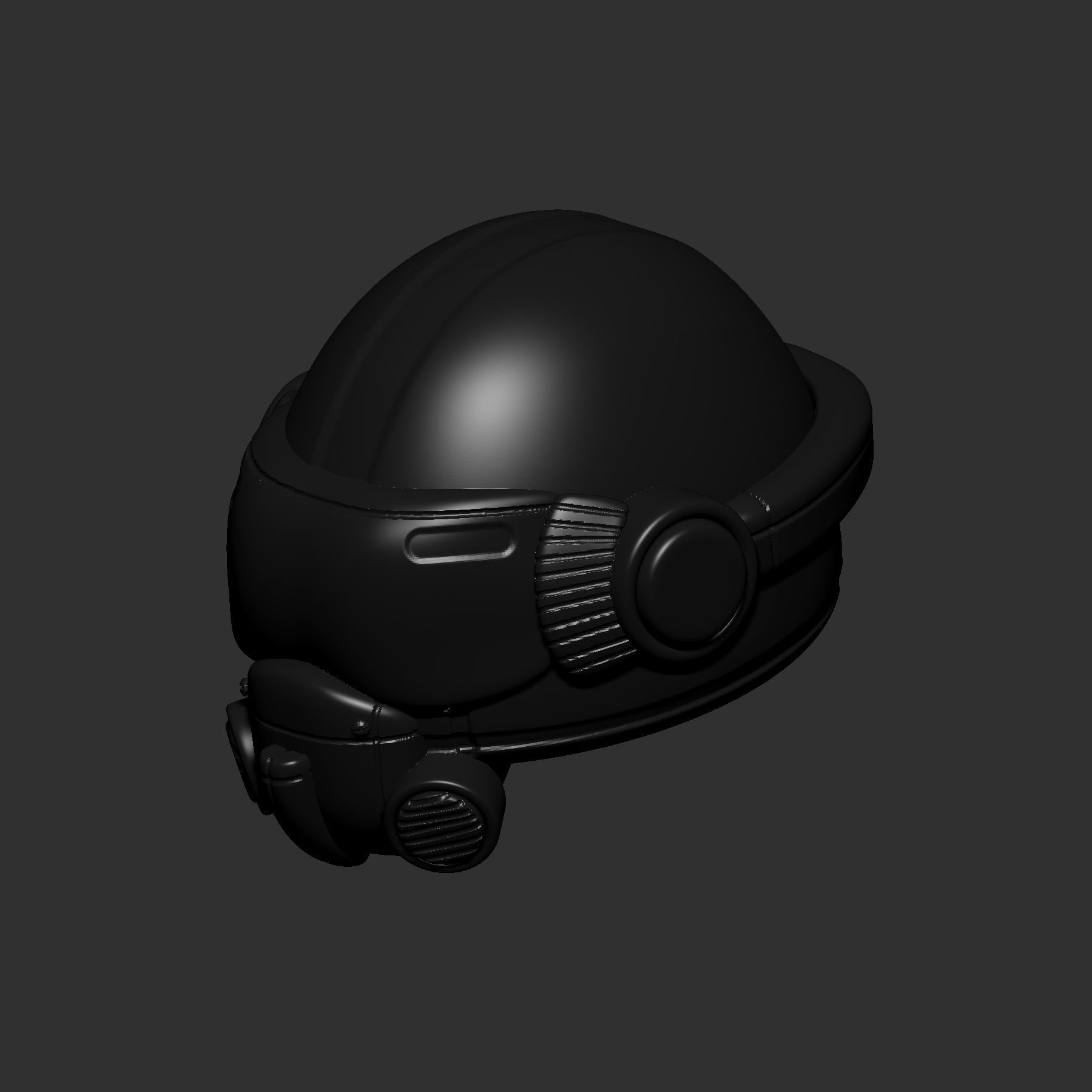 helmet high poly sculpt 3d printable 3D model 3D model_5