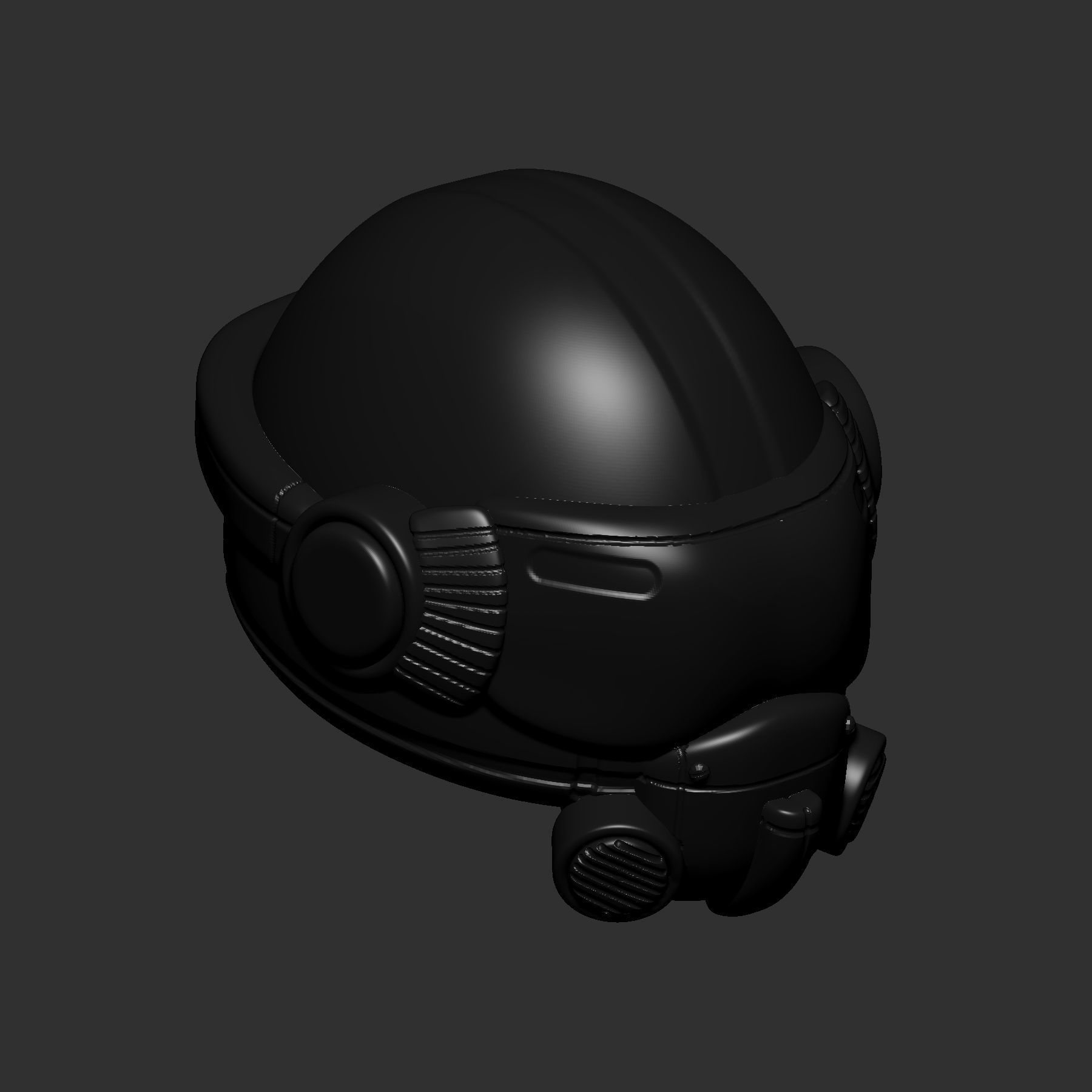 helmet high poly sculpt 3d printable 3D model 3D model_4