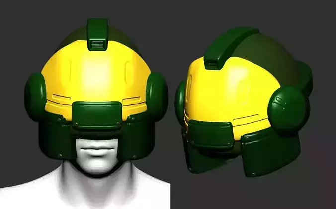 helmet high poly sculpt 3d printable