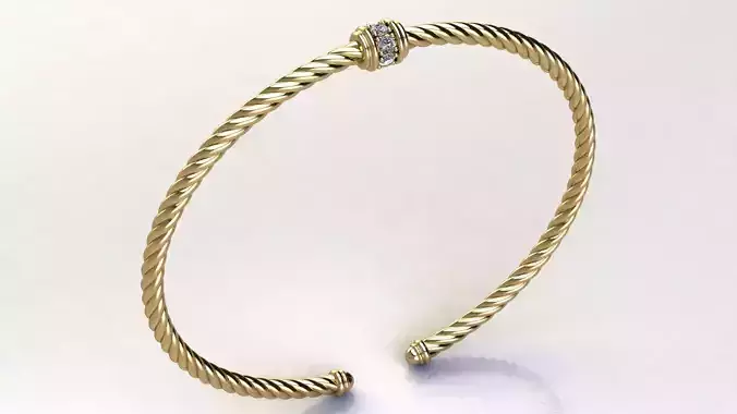 Renaissance Bracelet with Diamonds size 168 mm 3D print model