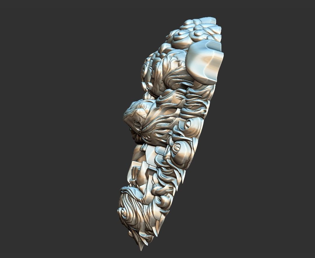 lion head 3D print model_9