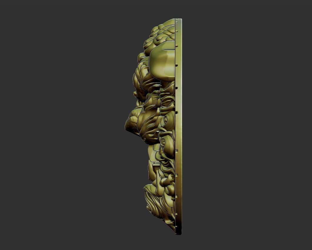 lion head 3D print model_12
