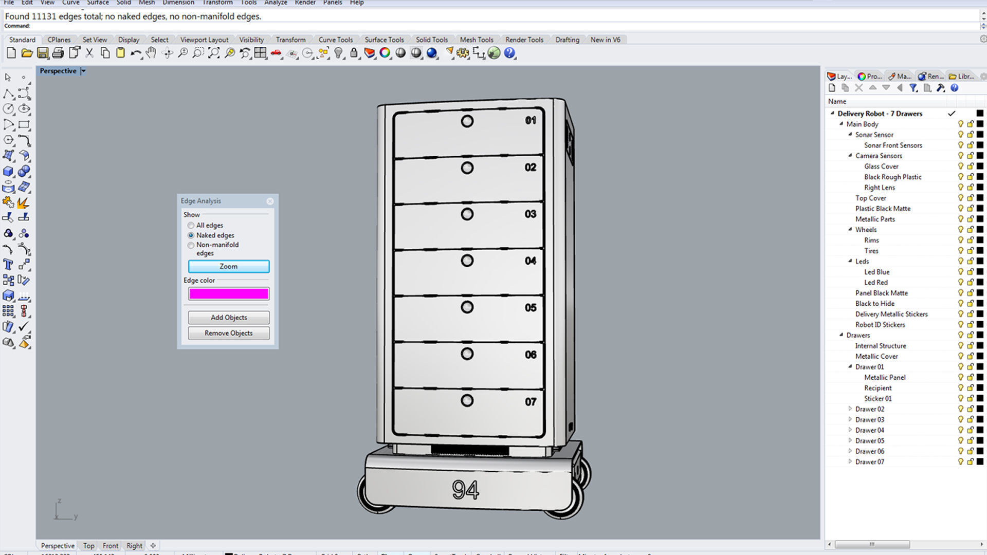 Generic Delivery Robot 01 7 Drawers 3D model_14