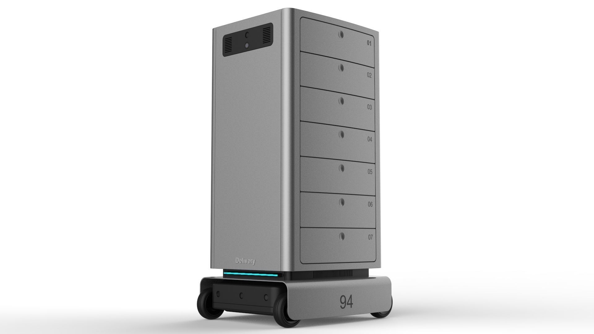 Generic Delivery Robot 01 7 Drawers 3D model_2