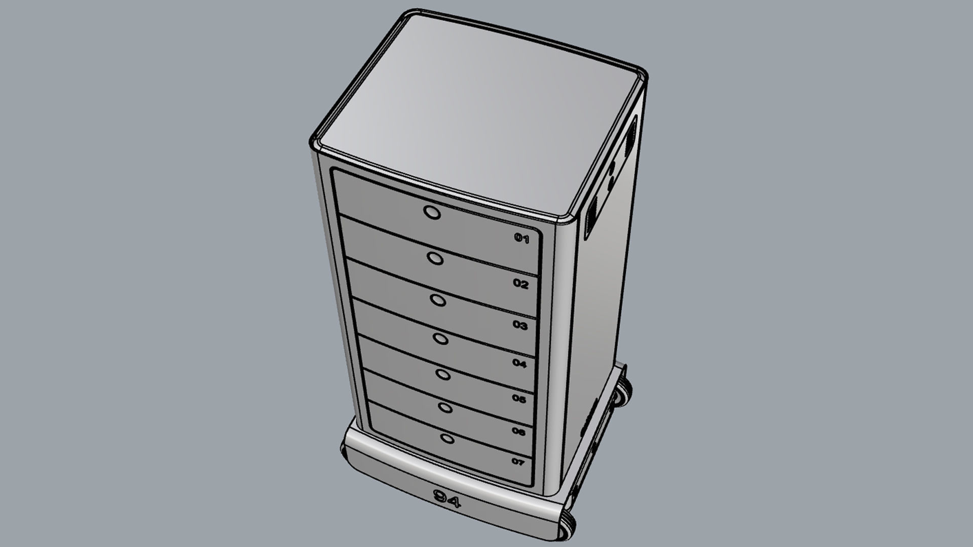 Generic Delivery Robot 01 7 Drawers 3D model_20