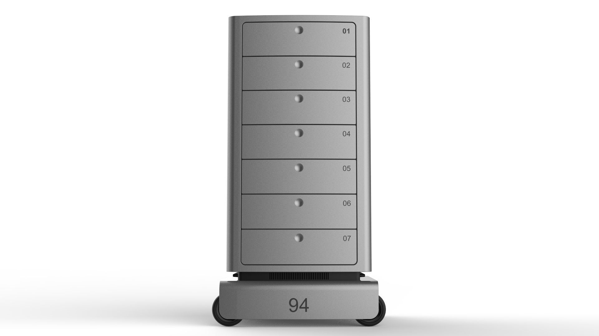 Generic Delivery Robot 01 7 Drawers 3D model_3