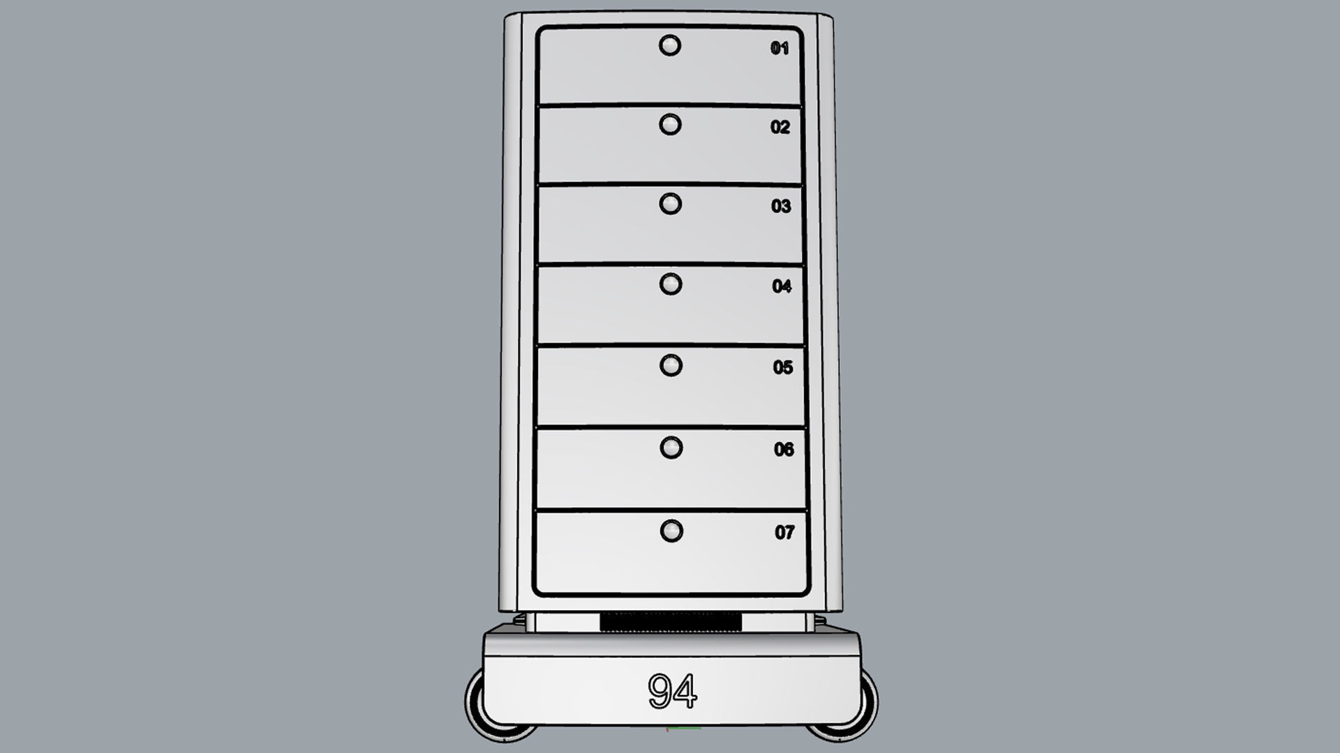 Generic Delivery Robot 01 7 Drawers 3D model_16