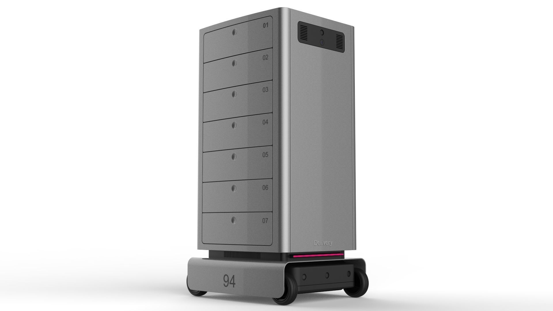 Generic Delivery Robot 01 7 Drawers 3D model_4